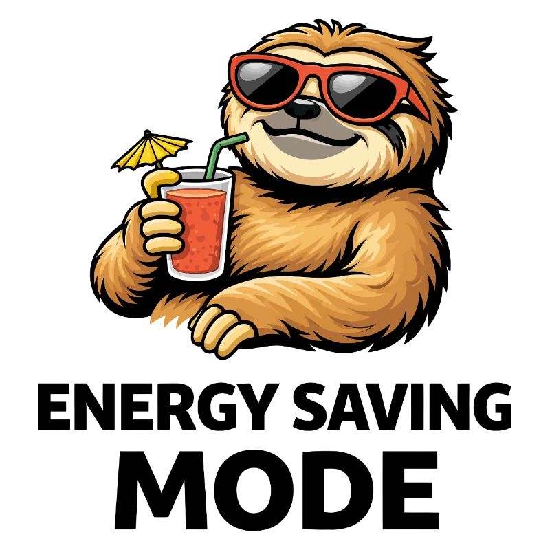 Energy Saving Mode Sloth Funny Quote