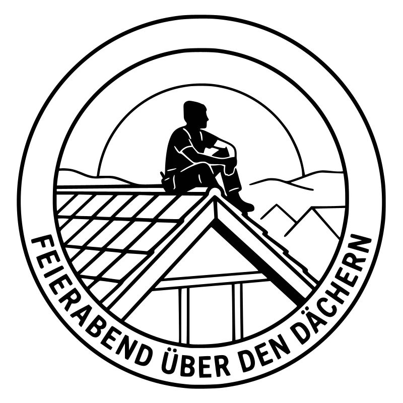 Dachdecker Feierabend über den Dächern