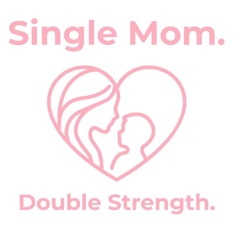 Cœur double force de mère célibataire