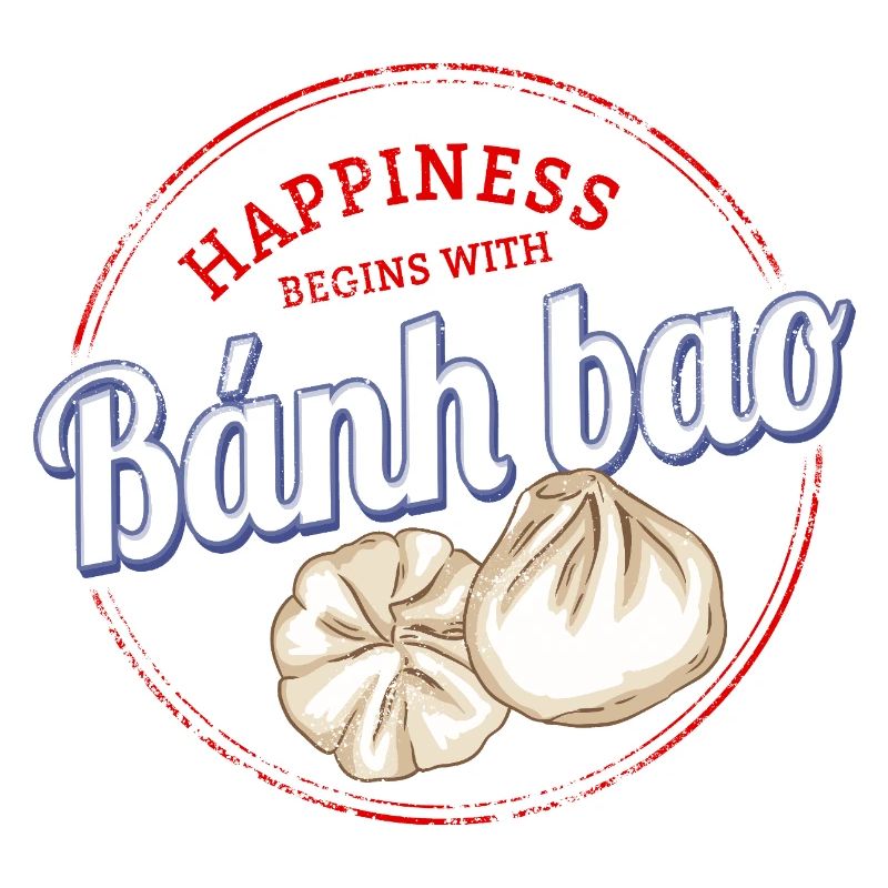 Bánh Bao Dumpling oder Baozi Vintage Teigtasche
