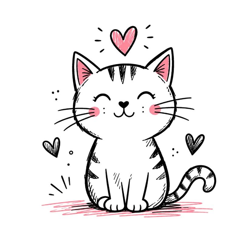 Chat Gribouillis Mignon