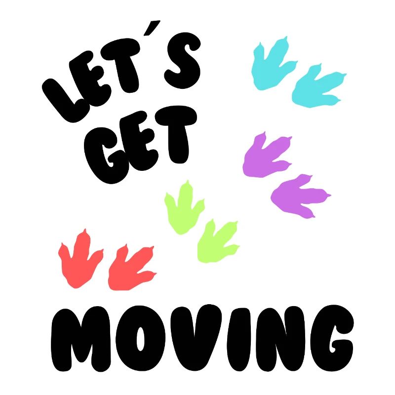 Let's Get Move – Dinosaur Tracks Kindershirt