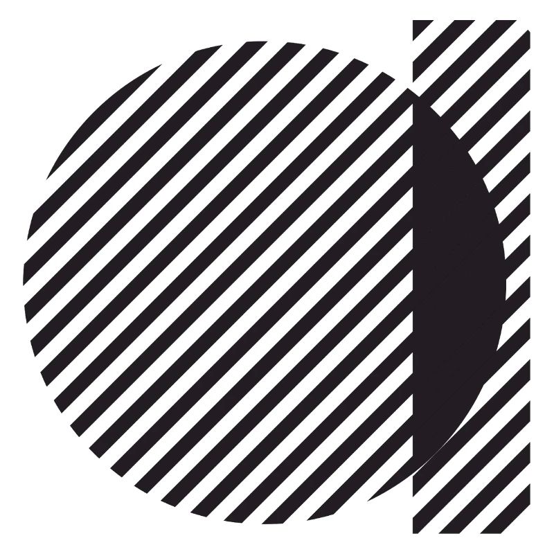 Diagonal Stripe Circle Abstract