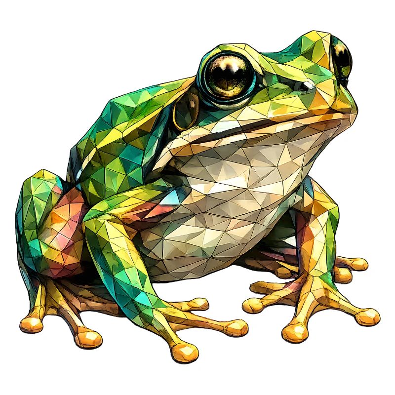 Geometric Frog Mosaic