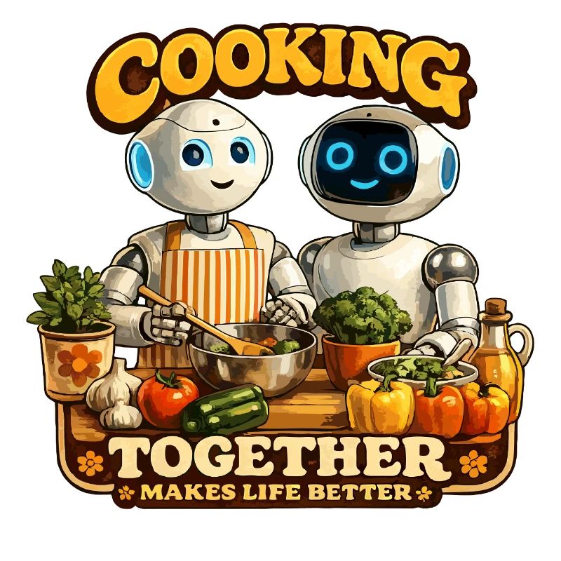 Les robots cuisinent ensemble