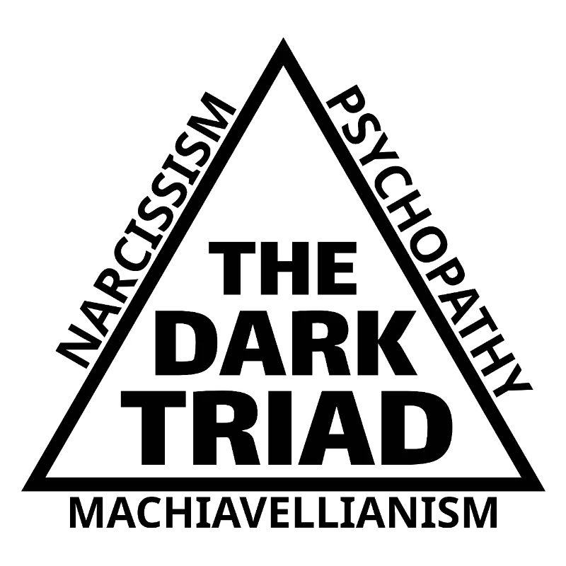 Dark Triad Meme Triangle Minimal Design