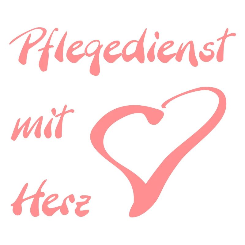 Pflegedienst mit Herz Brust gross
