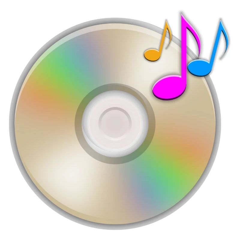 Music CD floating notes