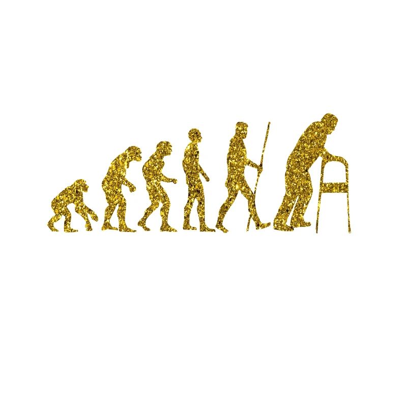 Evolution alter Mann Golden Glitter Effet