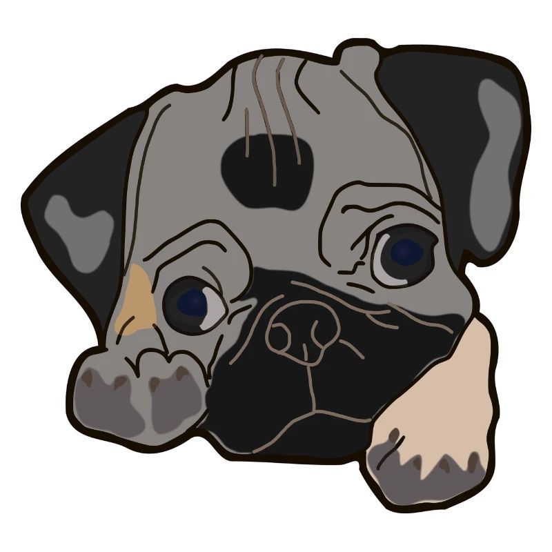 Mops Kopf Geschenk Idee