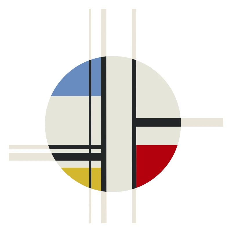 Circle Rectangles Abstract Modern Art