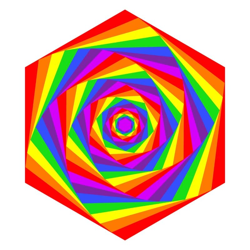 Rainbow hexagon