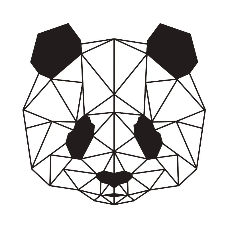 Panda geometric gift bear idea Pandas polygon