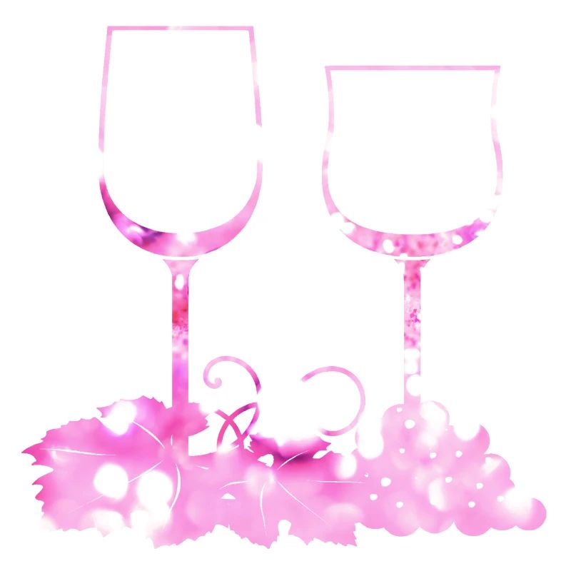 Wine glasses Grape vine leaf