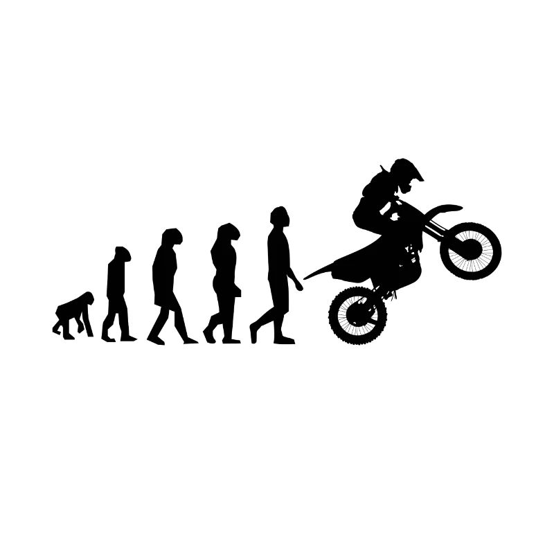 Evolution from monkey to motocross rider
