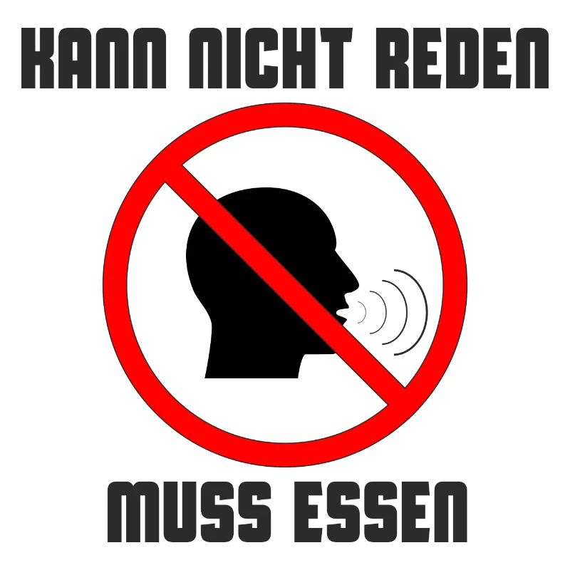 Impossible de parler, doit manger. noir