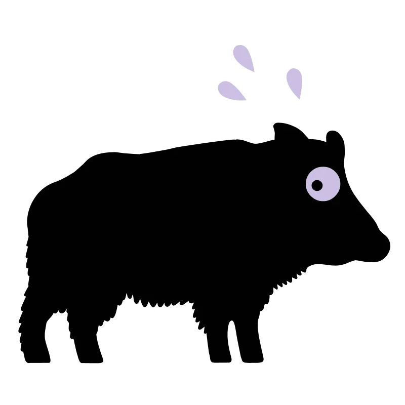 Angstschwitzendes Wildschwein