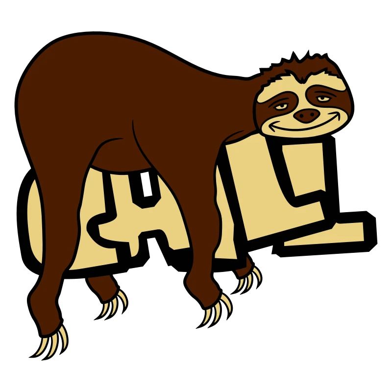 chill sloth relax muede chillen haengen sc