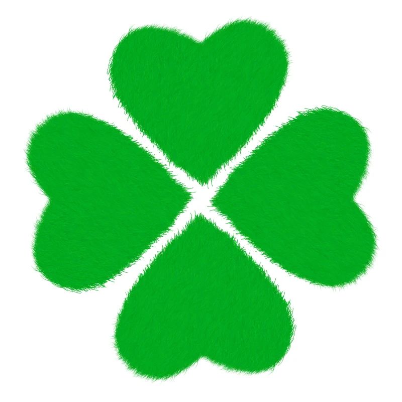 Lucky four-leaf clover leaf gift texture