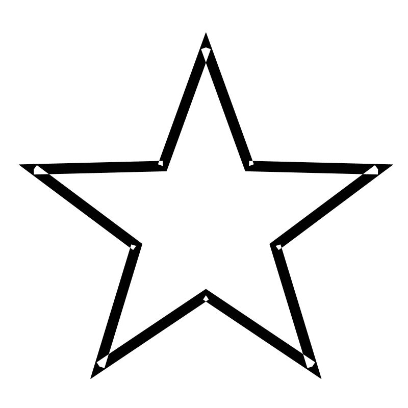 étoile contour