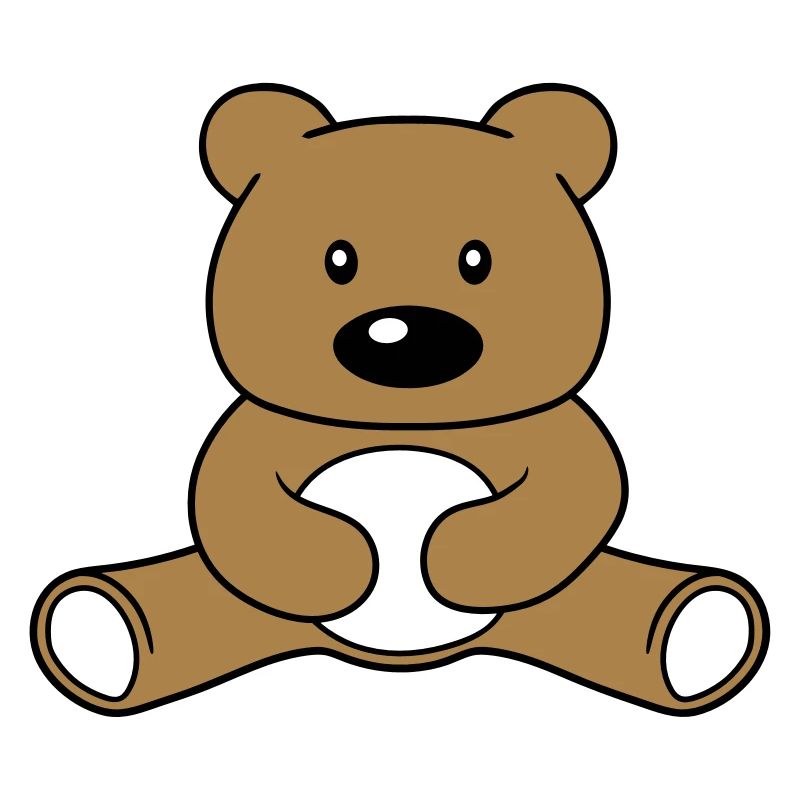 baer suess niedlich sitzen klein comic cartoon cli