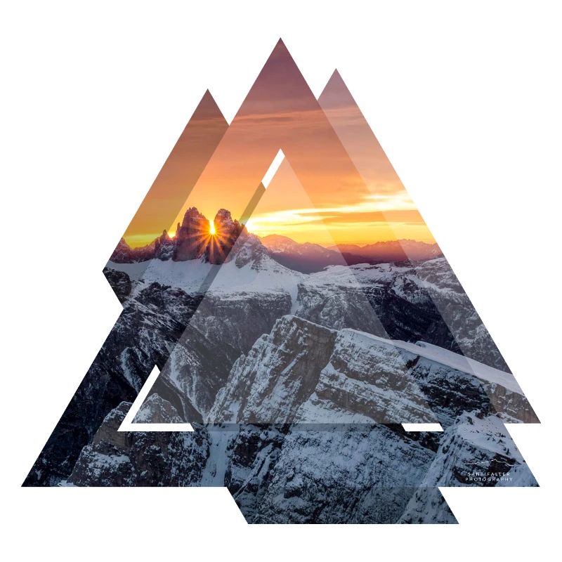 Triangle geometry Dolomites mountain landscape