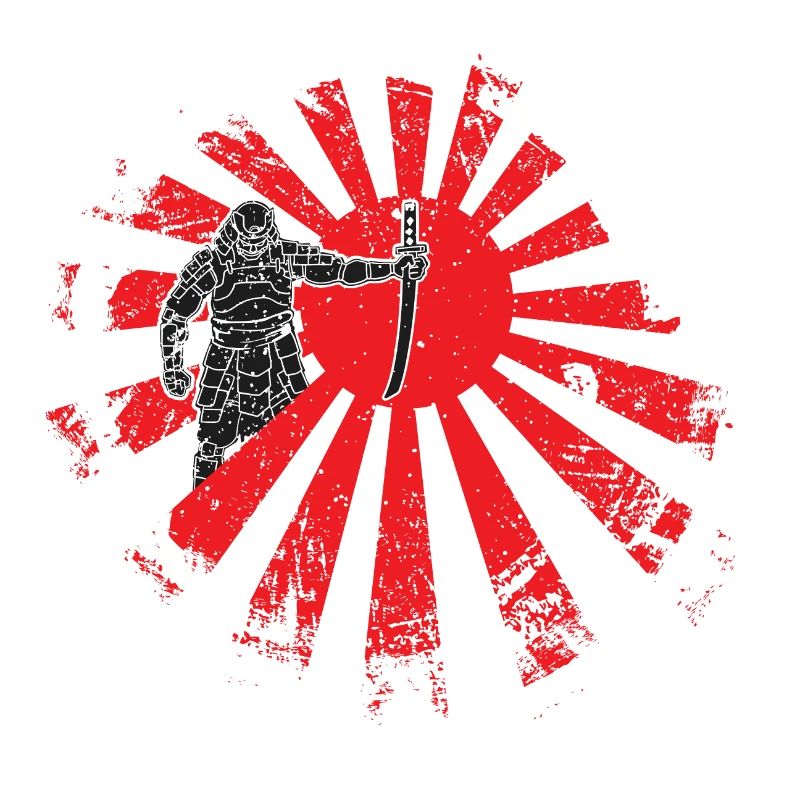 Samurai Flagge Sonne Krieger Kampf asiatisch