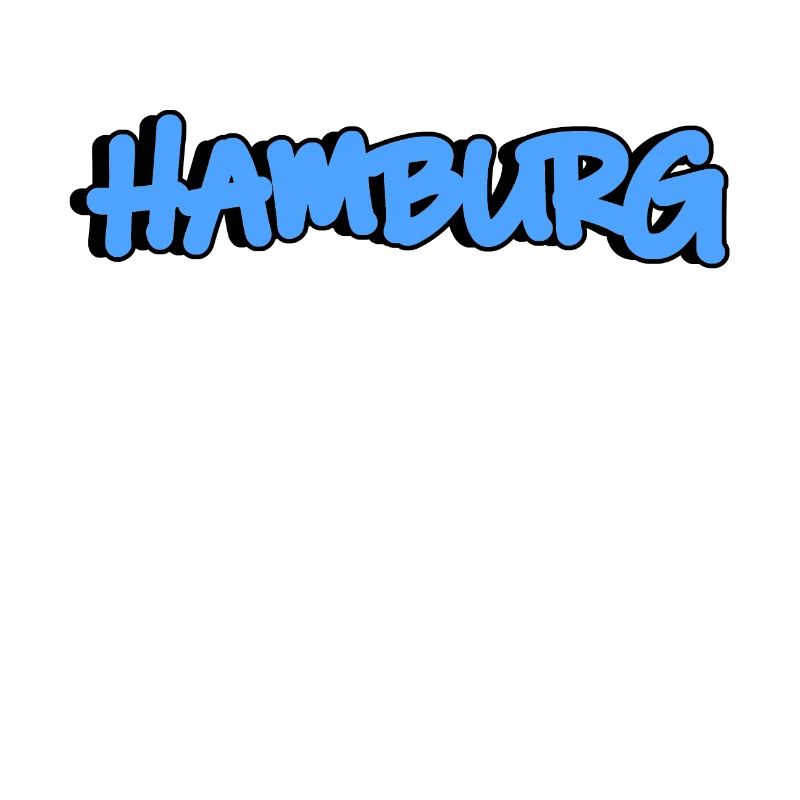 Hamburg in blue graffiti