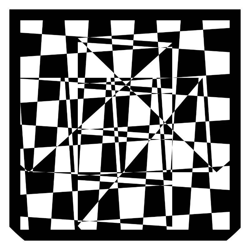 Chessboard modified, on white