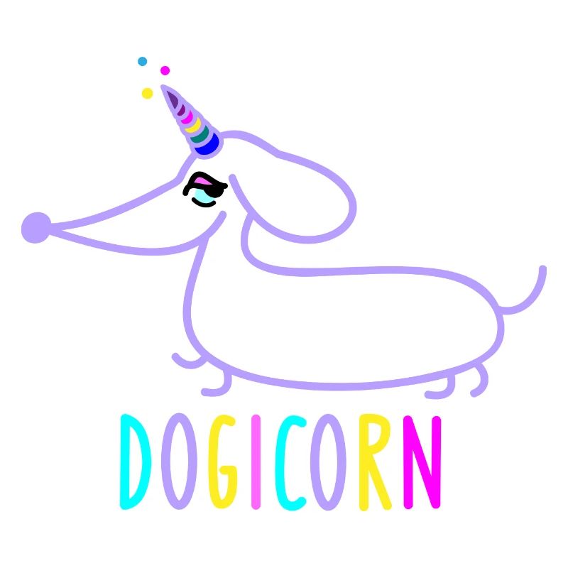 Dackel als Einhorn (b)