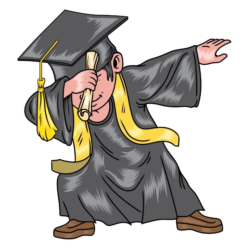Dabbing Graduation Class Graduating Student