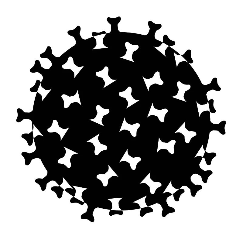 Flu virus COVID, coronavirus cell COVID 19