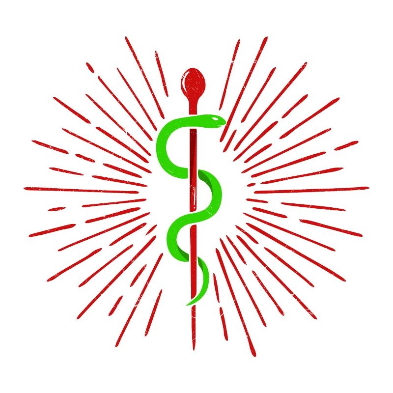 Symbol Asklepiosstab Doktor Geschenkidee