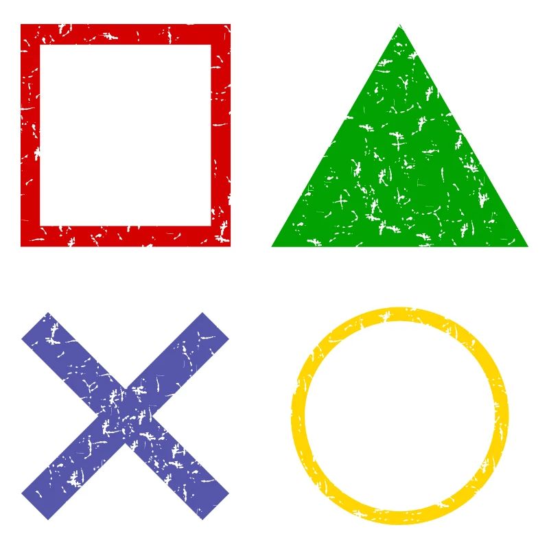 Les boutons de la manette de jeu ont un aspect usé
