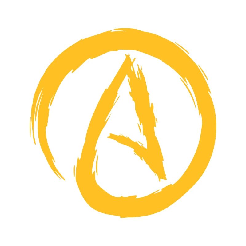 Atheism symbol atheist Darwin evolution gift