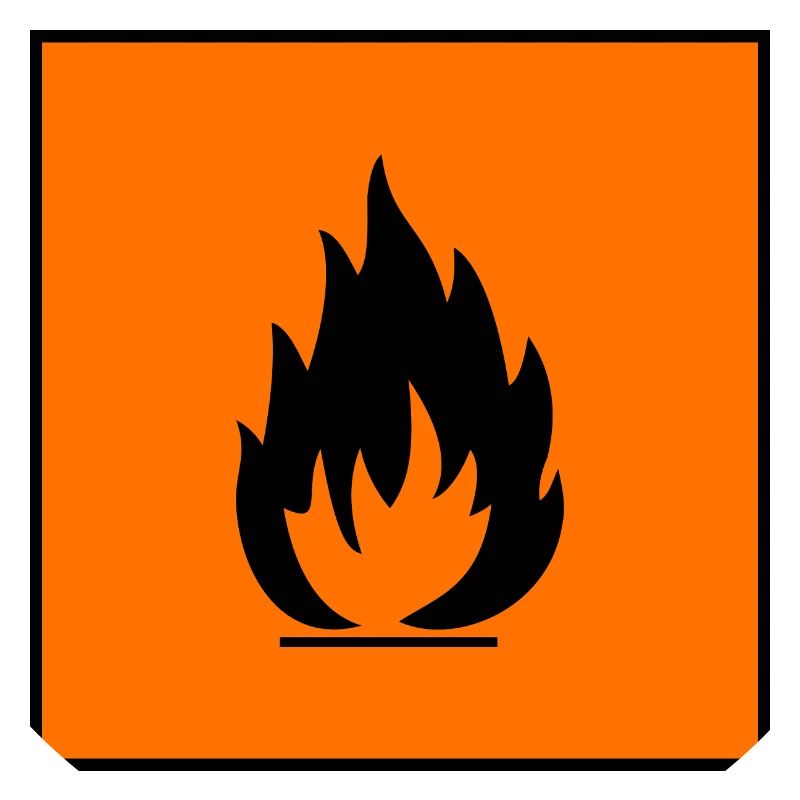 Flammable flame symbol