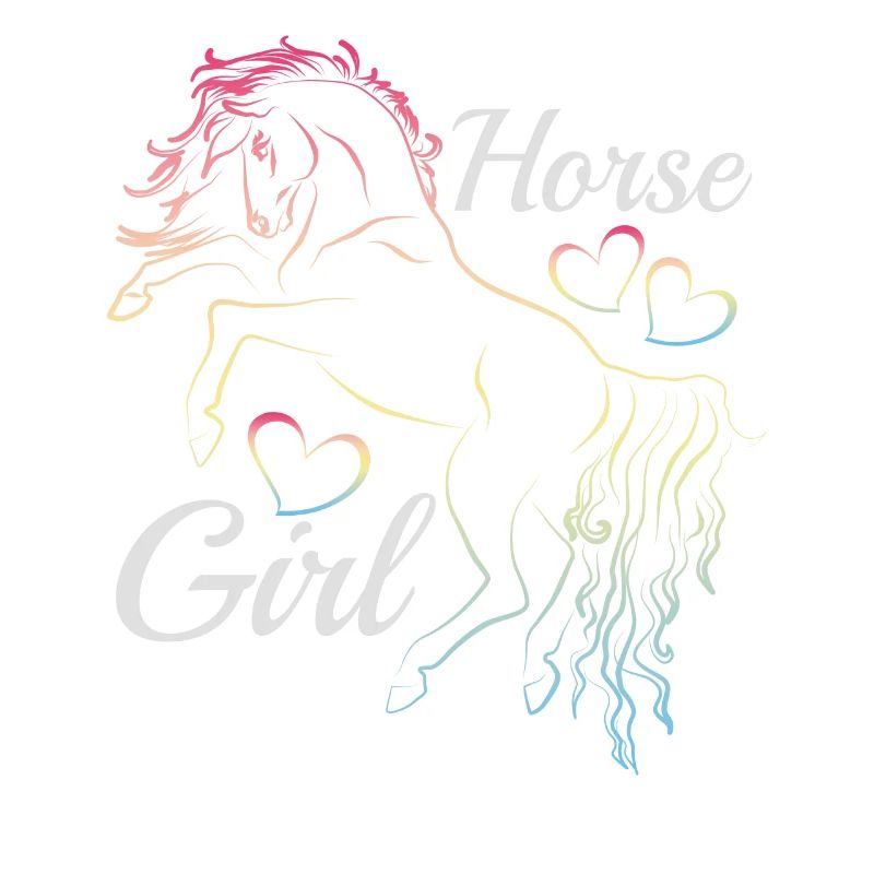 Pferdemädchen Regenbogen Silhouette Geschenkidee