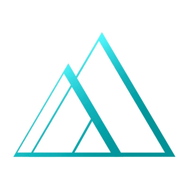 triangles pyramide bleu design