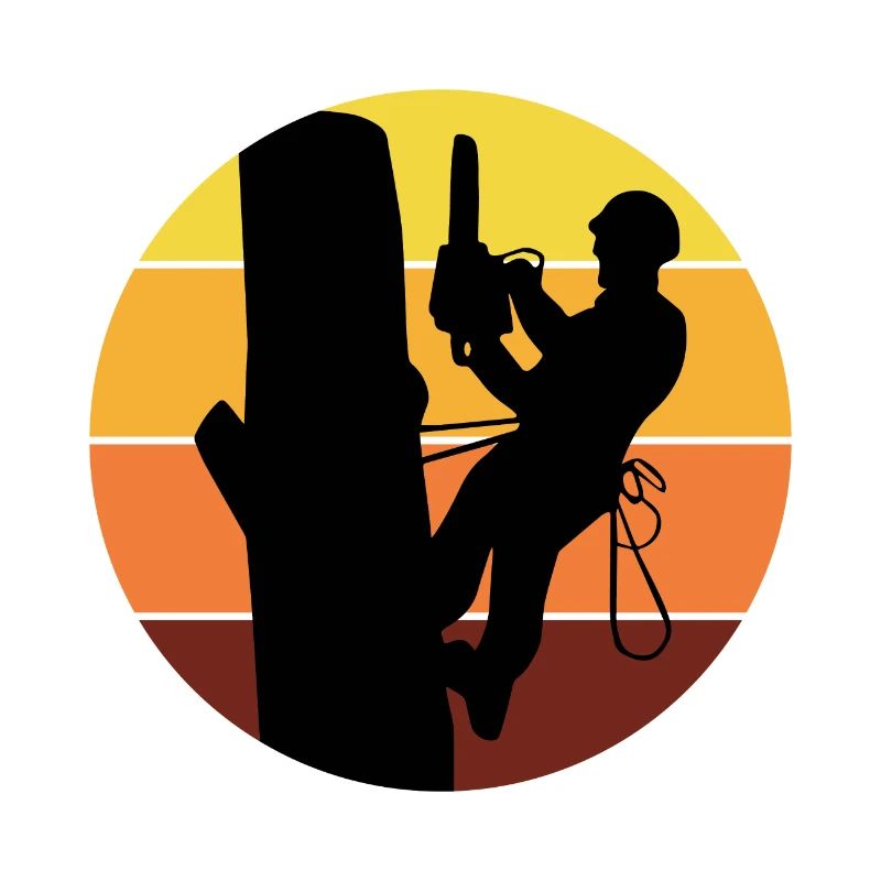 Arborist Baum Kletterer Klettern Vintage Retro