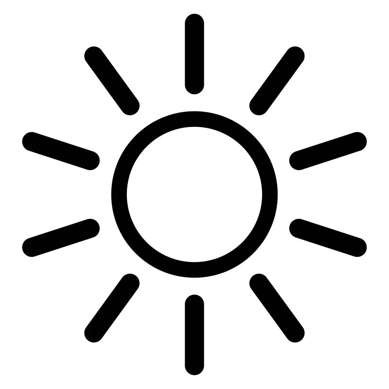 Sun line drawing shape