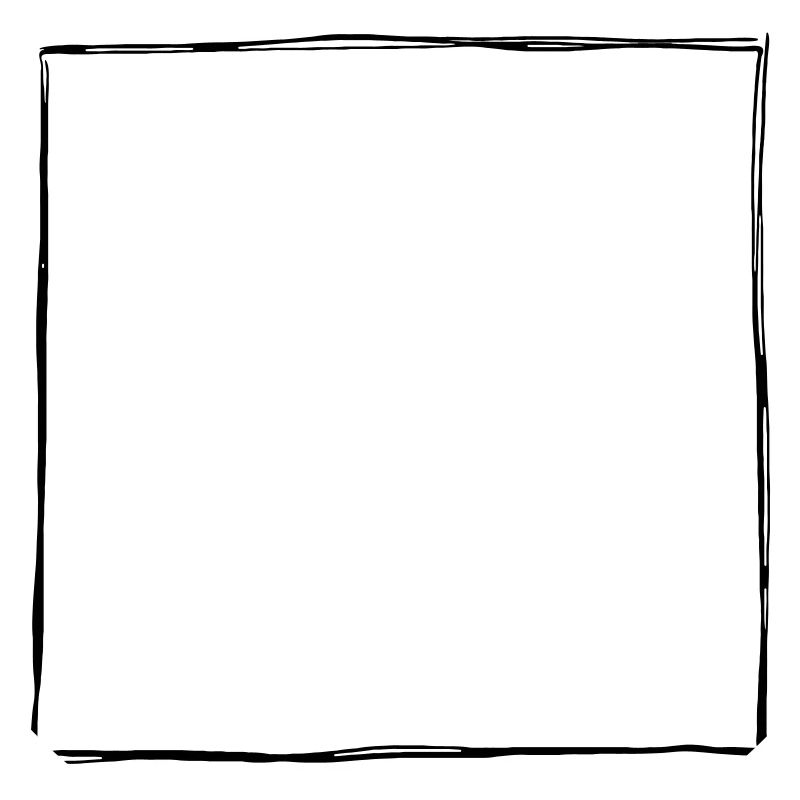 Ink Drawn Square Frame (1c)