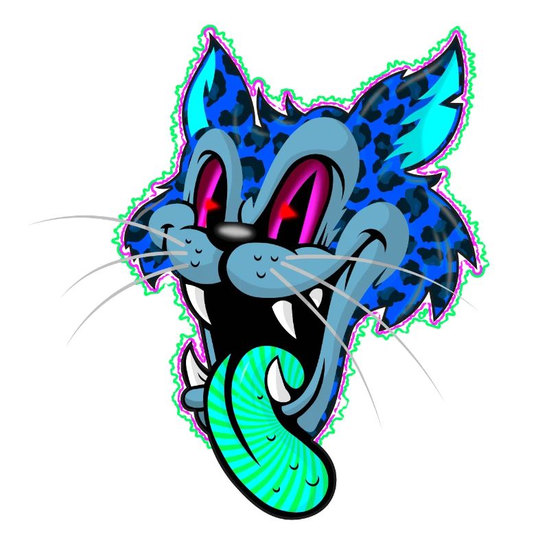 Leopard Comic Psychedelisch