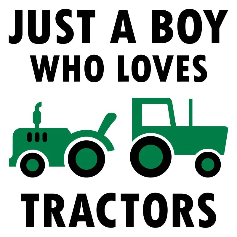 Juste un garçon qui aime les tracteurs (deux tracteurs)