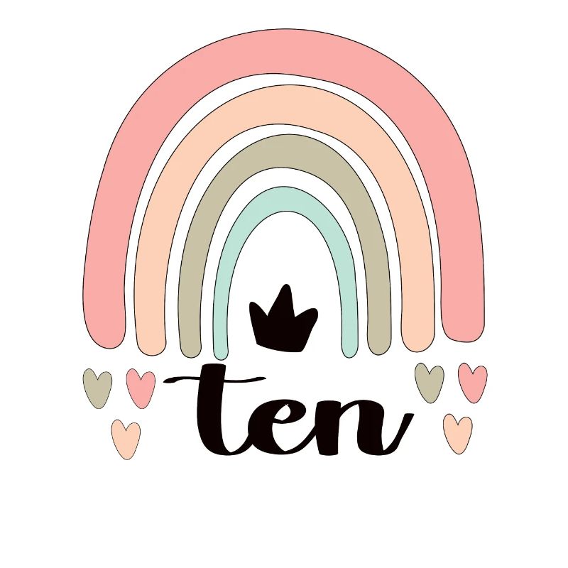 Boho Rainbow 10th Birthday Party Gift