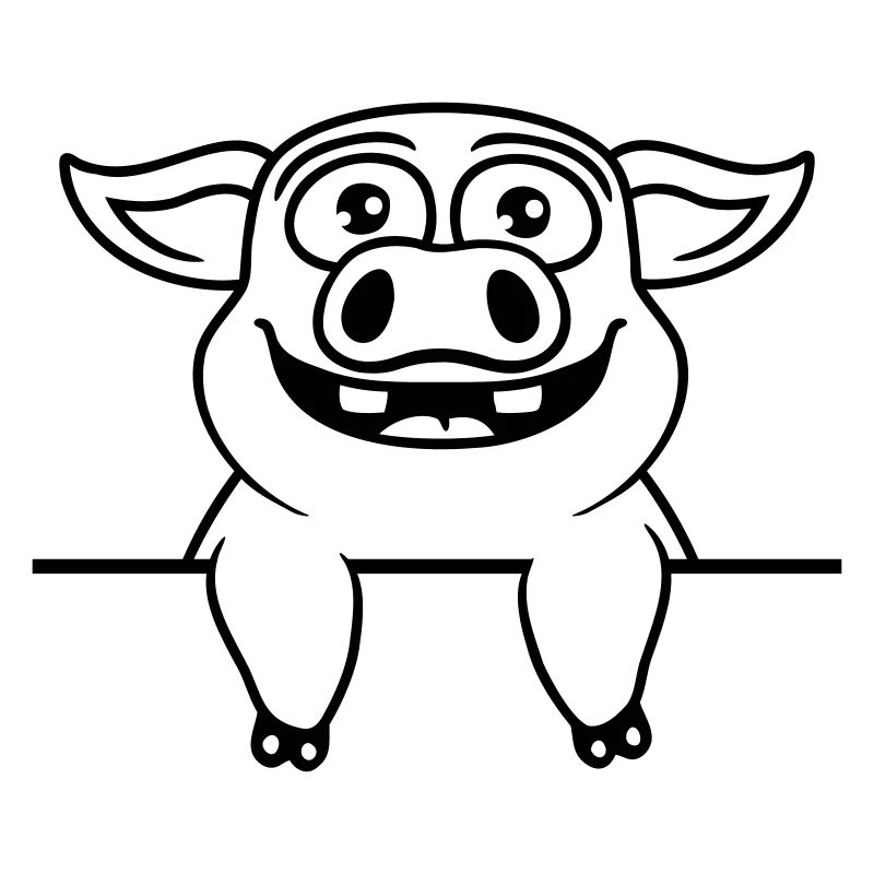 Drôle de bande dessinée de cochon d’écurie