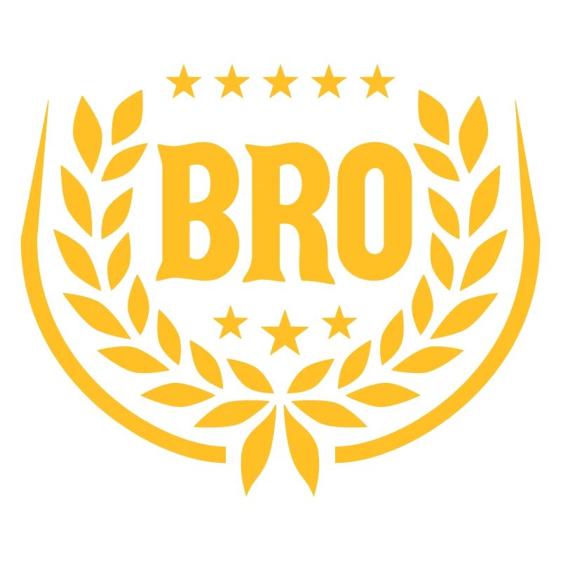 Logo du texte de la couronne de bro laurel