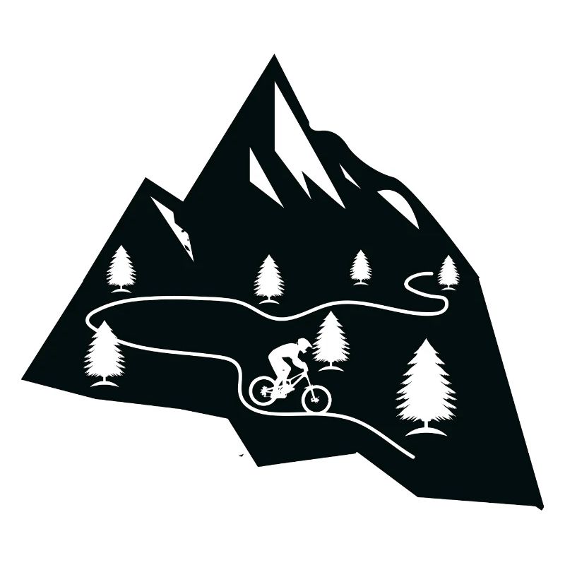 Mountain biker cycling