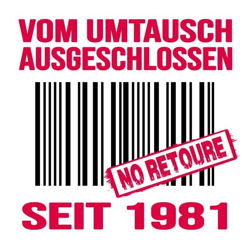 1981 geburtstag jubiläum barcode retoure