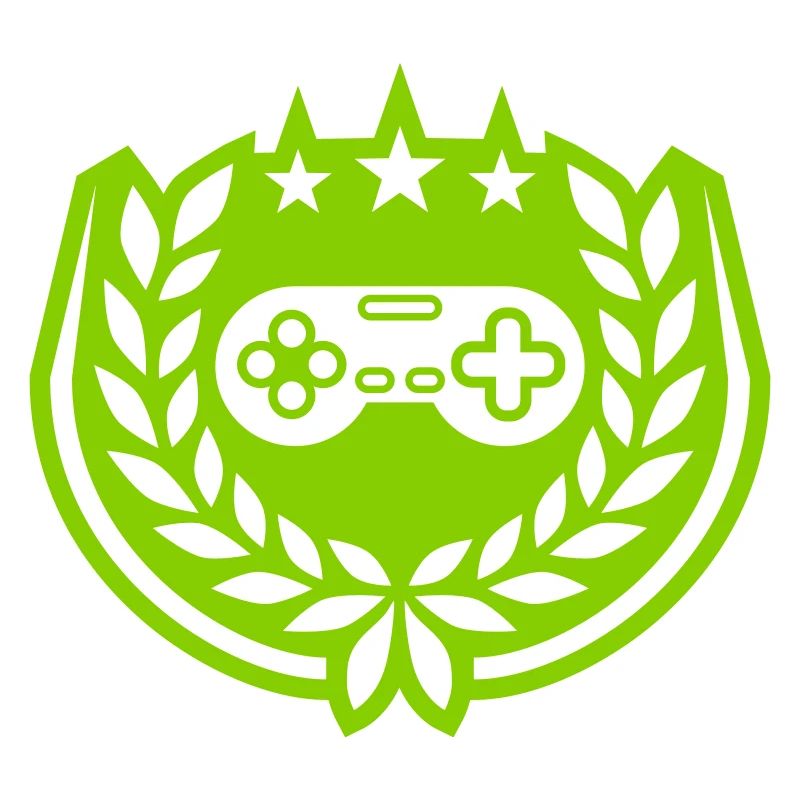 Retro Controller Sterne Lorbeerkranz