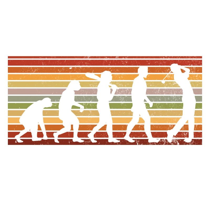 Golf Evolution From Monkey To Men Golfing